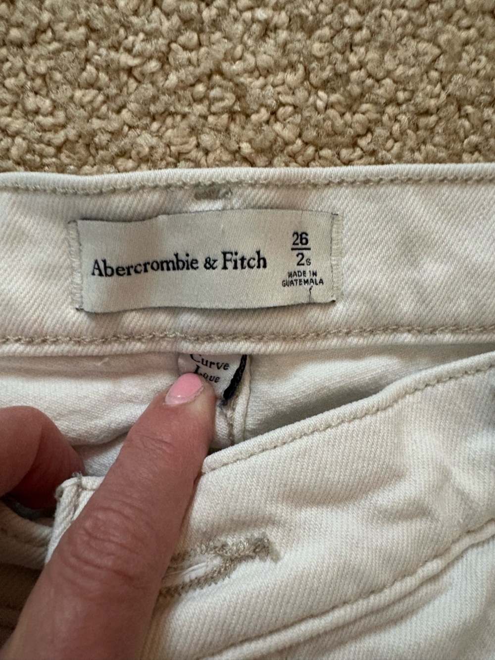 Abercrombie & Fitch Off-White/Cream Jeans
